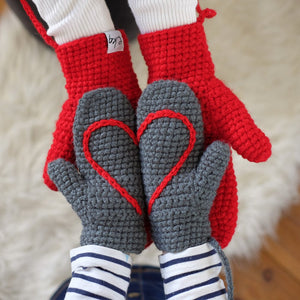 Hidden Heart Mittens - All Sizes-Mittens-EKA