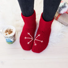 Load image into Gallery viewer, Slipper Socks With Snowflake Design-Slipper Socks-EKA
