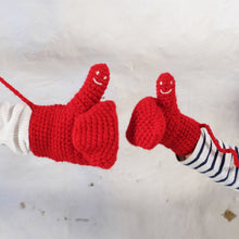 Load image into Gallery viewer, Smiley Face Mittens - Adult-Mittens-EKA
