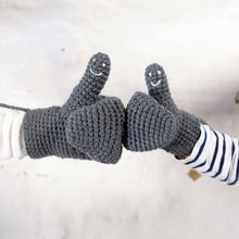 Load image into Gallery viewer, Smiley Face Mittens - Adult-Mittens-EKA

