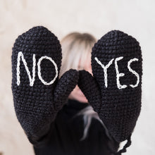 Load image into Gallery viewer, YES NO Mittens Handmade - Adult Size-Mittens-EKA
