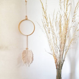 Macrame Feather Dreamcatcher-Wall Hangings-EKA