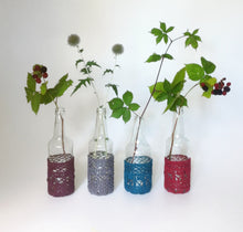 Load image into Gallery viewer, Organic Cotton Lace Covered Jar, Vase and Lantern-Lace Covered Vase-EKA
