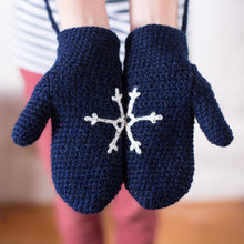 Load image into Gallery viewer, Snowflake Mittens - Adult, Child and Baby.-Mittens-EKA
