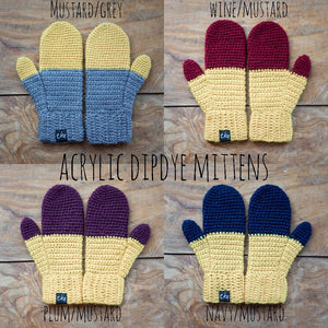 Dip Dye Ombre Mittens-Mittens-EKA