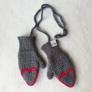 New Born Baby Heart Mittens-Mittens-EKA