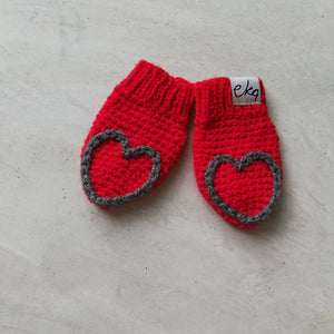New Born Baby Heart Mittens-Mittens-EKA