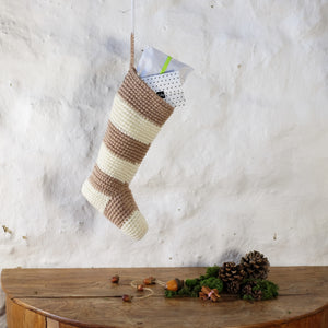 Chunky Striped Christmas Stocking-Hanging Toys-EKA