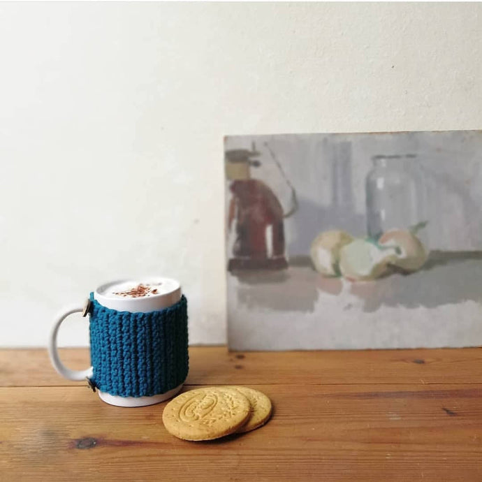 Organic Cotton Mug, Cosy And Coaster Set-Mug Cosies-EKA