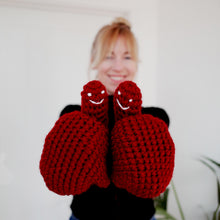 Load image into Gallery viewer, Smiley Face Mittens - Adult-Mittens-EKA
